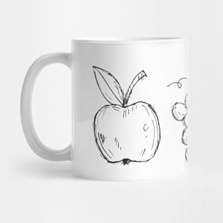 Fruits - Apple - Pear - Grapes Mug